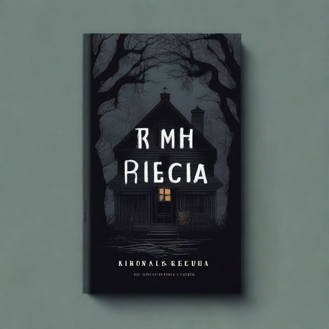 A dark-themed book cover design with the title 'Rumah Kedua'