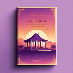 A book cover design for 'Rumah Kedua' set at twilight