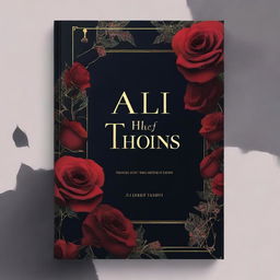 Create a dark romance book cover titled 'All of Her Thorns'