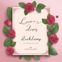 Create a romance book cover titled 'Love-Lies-Bleeding' by Stroumeiri