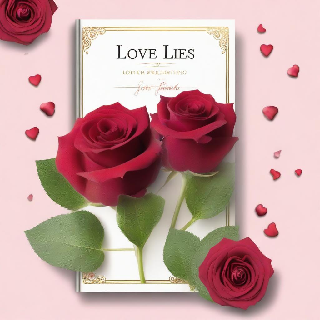 Create a romance book cover titled 'Love-Lies-Bleeding' by Stroumeiri