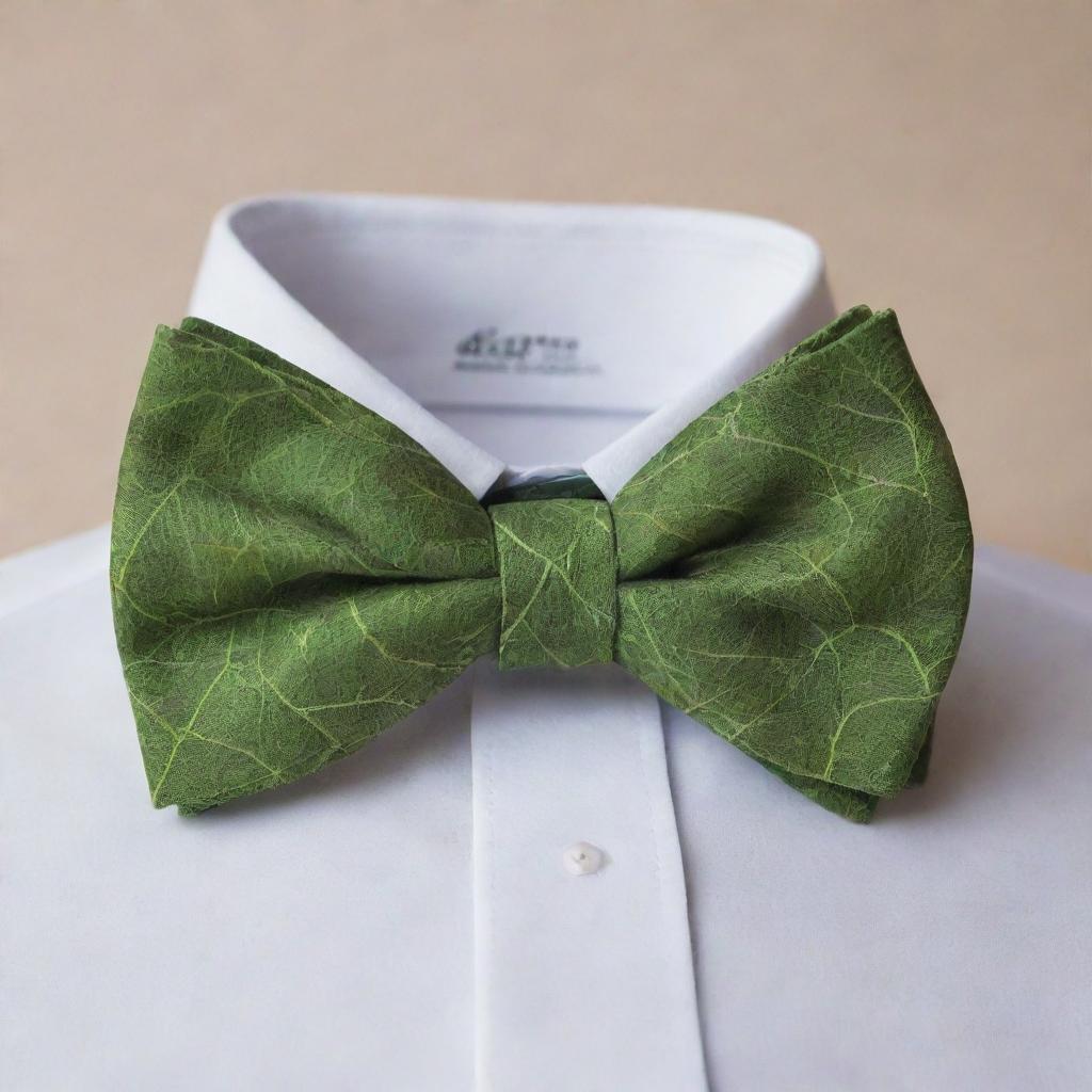 A charming bow tie masterfully shaped to resemble an Aspin leaf to capture its unique silhouette and edges.