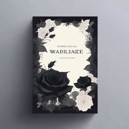 Create a dark romance book cover featuring flowers without any text