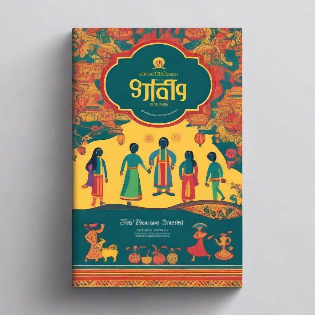 Create a book cover that showcases Bengali folk culture