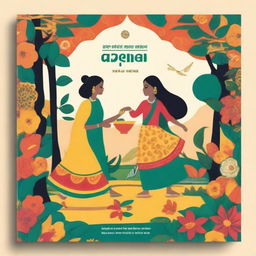 Create a book cover that showcases Bengali folk culture