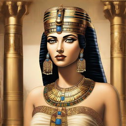 A depiction of Cleopatra VII, the last ruler of the Ptolemaic dynasty, ruling Egypt from 51 BC to 30 BC