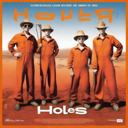 Create a movie poster for a film titled 'Holes 2'