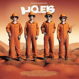 Create a movie poster for a film titled 'Holes 2'