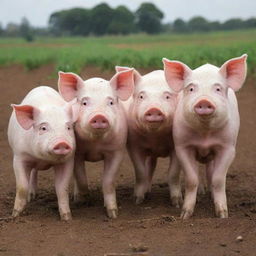 A large, successful pig farming company established by three cousins in Africa, prospering to achieve worldwide recognition.