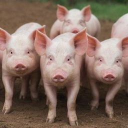 A large, successful pig farming company established by three cousins in Africa, prospering to achieve worldwide recognition.