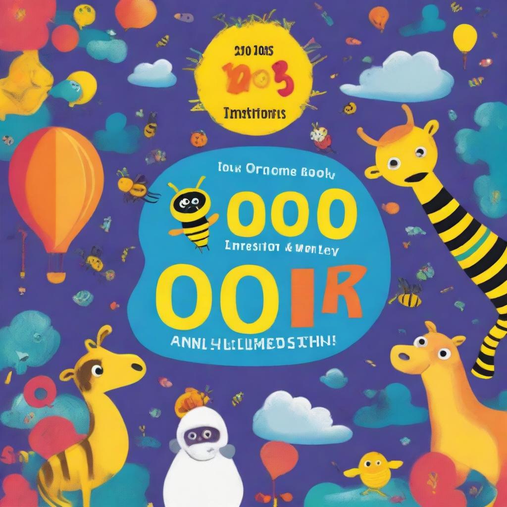 Create a colorful book cover for 'The Most 1000 Interesting Questions and Answers That Kids Find Curious About'