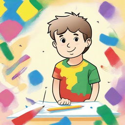 Create an illustration for a magazine cover with the theme 'Children and Eraser