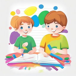 Create an illustration for a magazine cover with the theme 'Children and Eraser