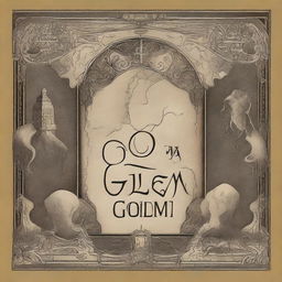 Create a book cover for 'The Golem' by Gustav Meyrink, originally published in 1915