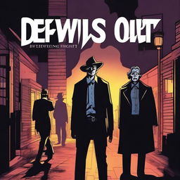 Create a graphic novel cover titled 'DEVILS NIGHT OUT'