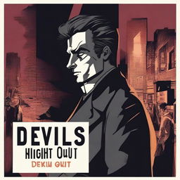 Create a graphic novel cover titled 'DEVILS NIGHT OUT'