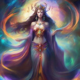 Create an image of a Goddess of Magic, a Woman of Chaos