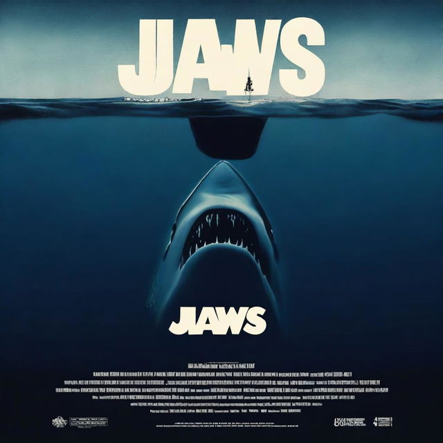 A movie poster for a movie named JAWS: RESURFACE