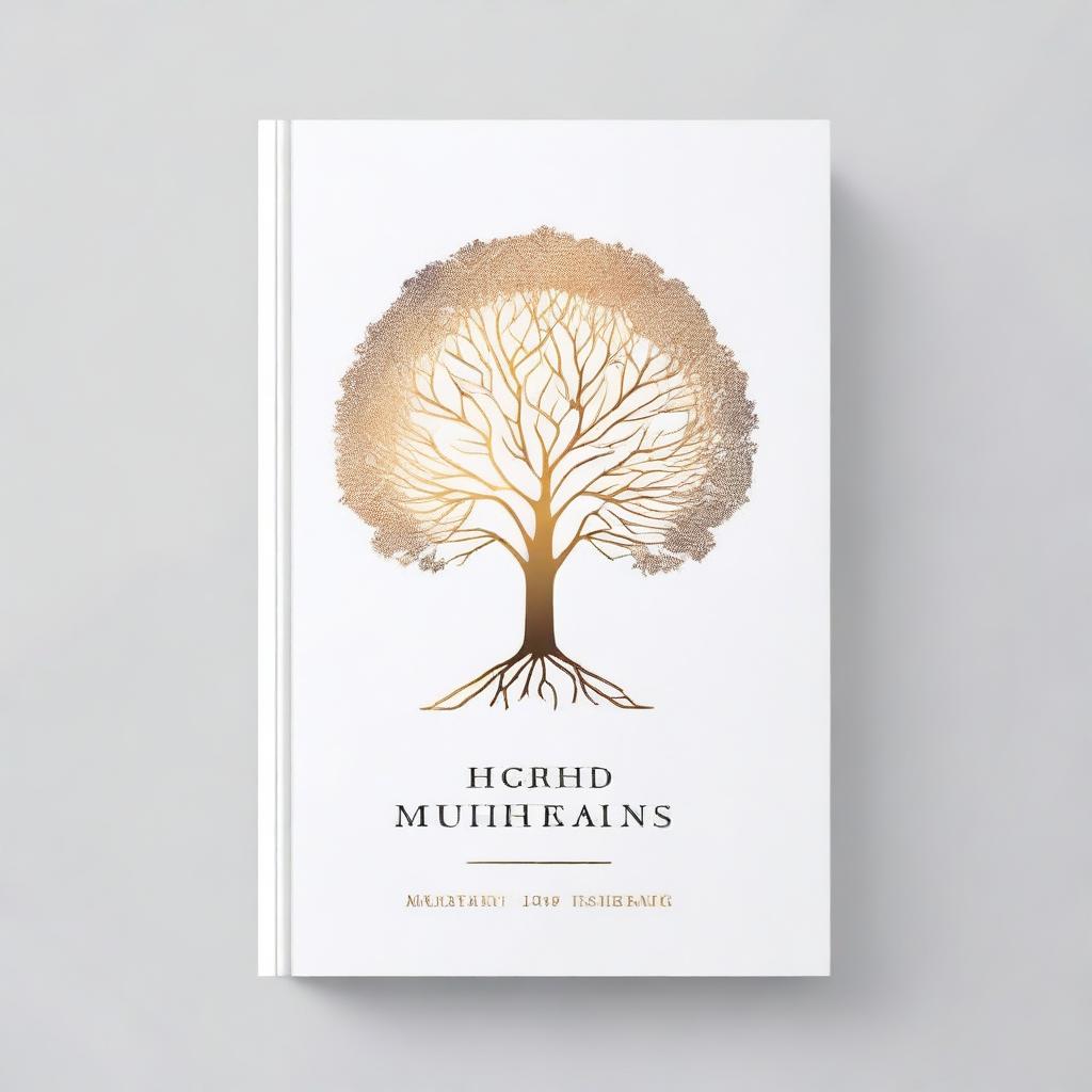 A simple book cover with a foil outline of a tree or a path, symbolizing growth and progress