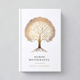 A simple book cover with a foil outline of a tree or a path, symbolizing growth and progress