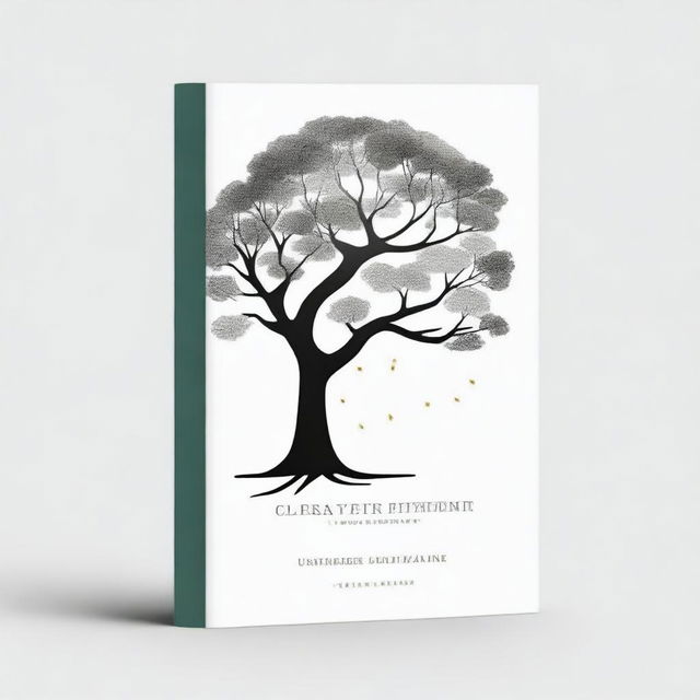 A simple book cover with a foil outline of a tree or a path, symbolizing growth and progress