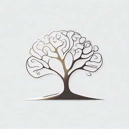 A simple foil outline of a tree or a path, symbolizing growth and progress