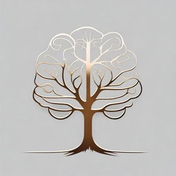 A simple foil outline of a tree or a path, symbolizing growth and progress