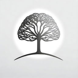 A simple foil outline of a tree or a path, symbolizing growth and progress