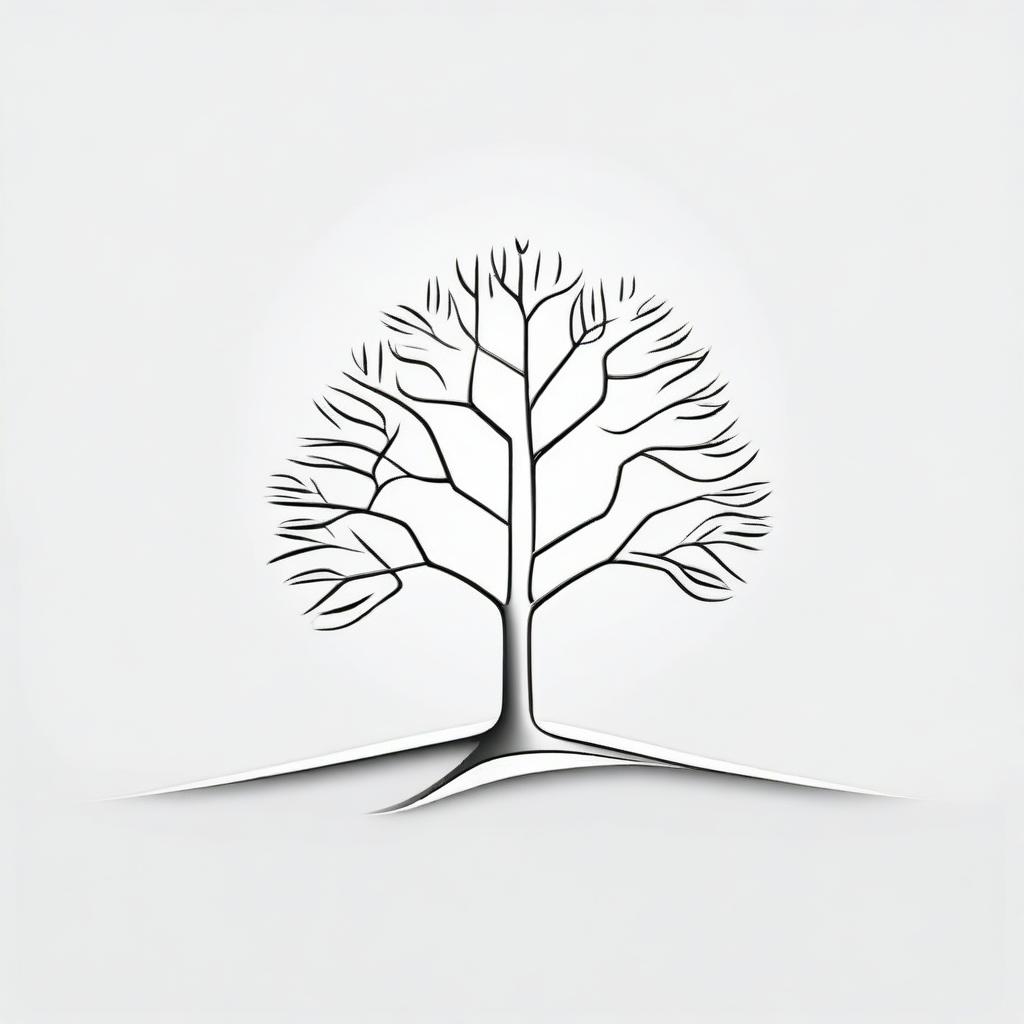 A simple background with a drawing of a foil outline of a tree or a path, symbolizing growth and progress