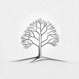 A simple background with a drawing of a foil outline of a tree or a path, symbolizing growth and progress