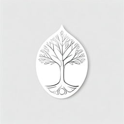 A simple background with a drawing of a foil outline of a tree or a path, symbolizing growth and progress