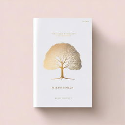 A simple book cover with a foil outline of a tree or a path, symbolizing growth and progress