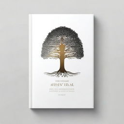 A simple book cover with a foil outline of a tree or a path, symbolizing growth and progress