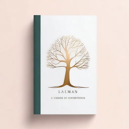 A simple book cover with a foil outline of a tree or a path, symbolizing growth and progress