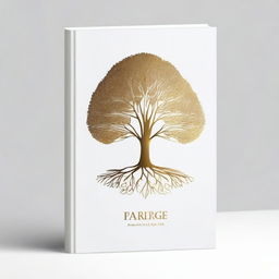 A simple book cover with a foil outline of a tree or a path, symbolizing growth and progress