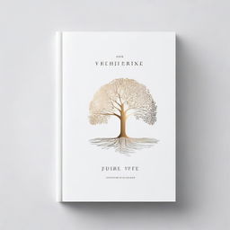 A simple book cover with a foil outline of a tree or a path, symbolizing growth and progress