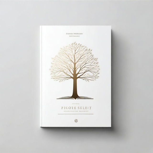 A simple book cover with a foil outline of a tree or a path, symbolizing growth and progress