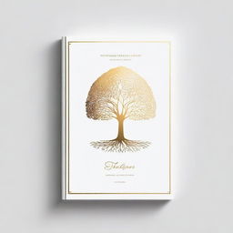 A simple book cover with a foil outline of a tree or a path, symbolizing growth and progress