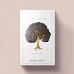 A simple book cover with a foil outline of a tree or a path, symbolizing growth and progress