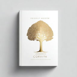 A simple book cover with a foil outline of a tree or a path, symbolizing growth and progress