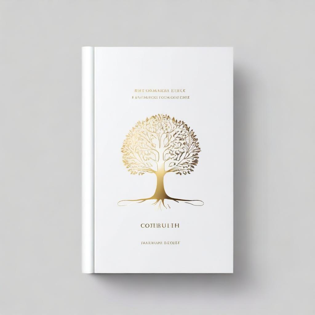 A simple book cover with a foil outline of a tree or a path, symbolizing growth and progress