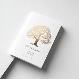 A simple book cover with a foil outline of a tree or a path, symbolizing growth and progress