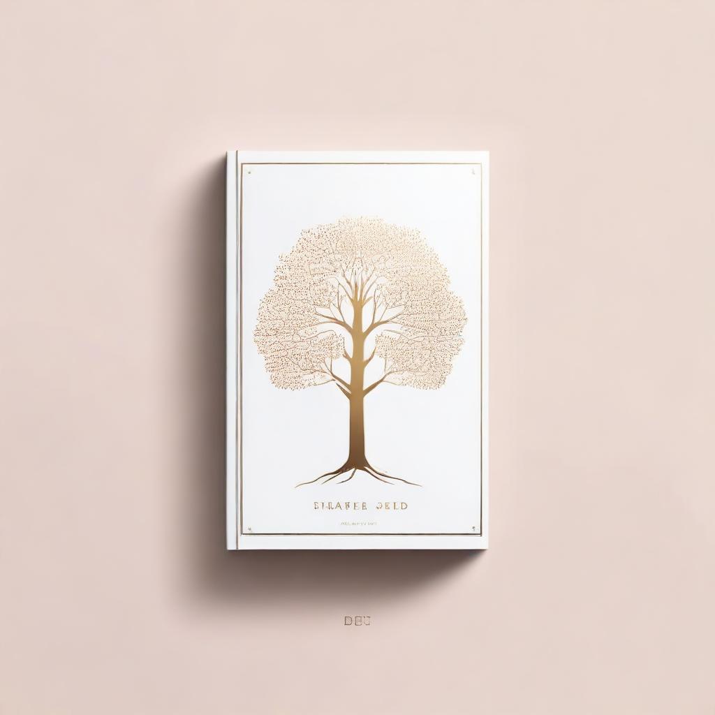 A simple book cover with a foil outline of a tree or a path, symbolizing growth and progress