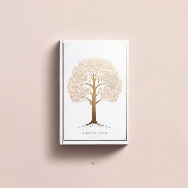 A simple book cover with a foil outline of a tree or a path, symbolizing growth and progress