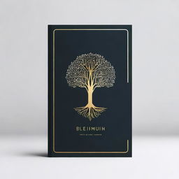 A simple book cover with a foil outline of a tree or a path, symbolizing growth and progress