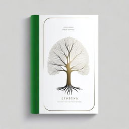 A simple book cover with a foil outline of a tree or a path, symbolizing growth and progress