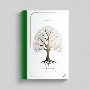 A simple book cover with a foil outline of a tree or a path, symbolizing growth and progress
