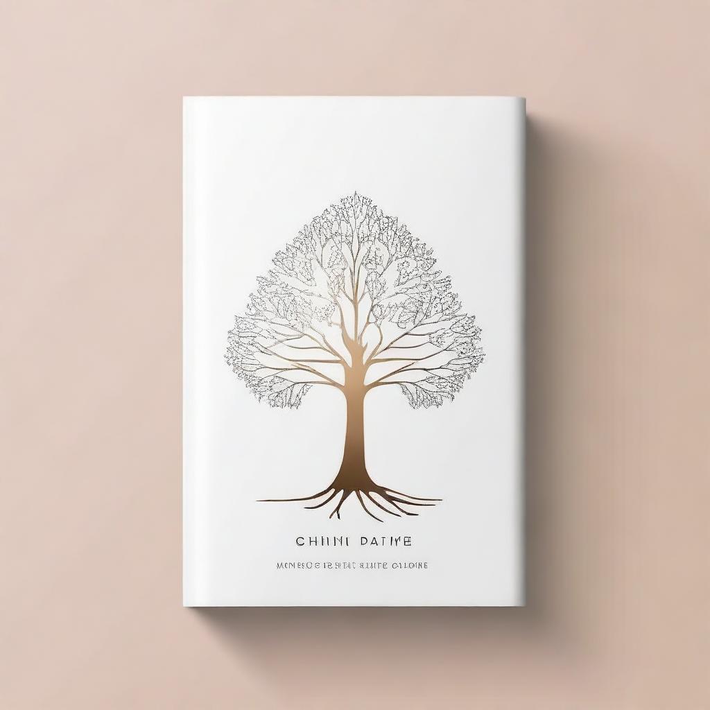 A simple book cover with a foil outline of a tree or a path, symbolizing growth and progress