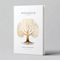 A simple book cover with a foil outline of a tree or a path, symbolizing growth and progress