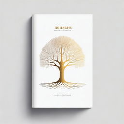 A simple book cover with a foil outline of a tree or a path, symbolizing growth and progress